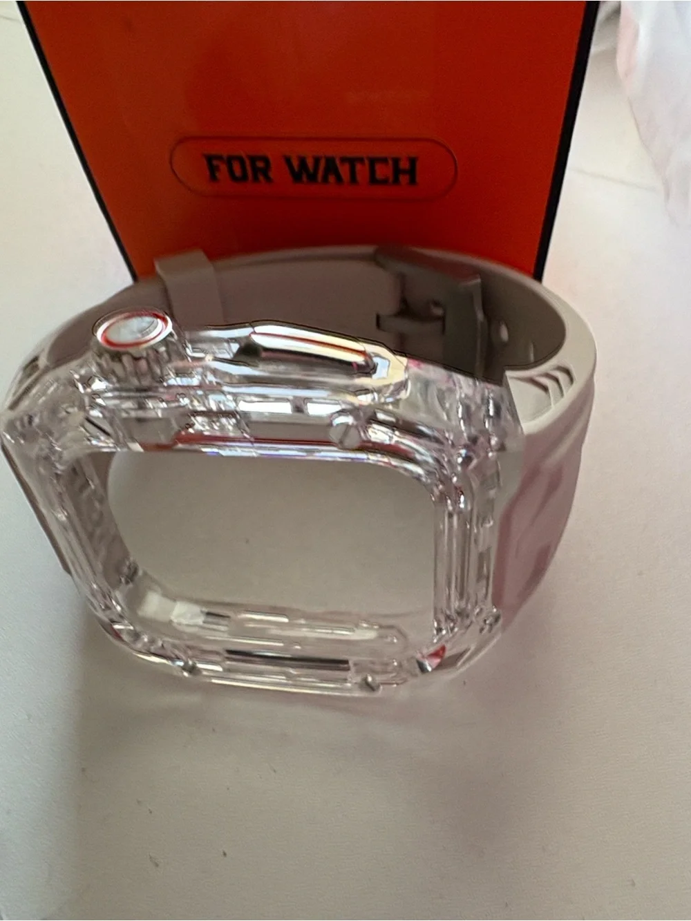 Watch Band for Apple Silicone Smartwatch and Clear Case